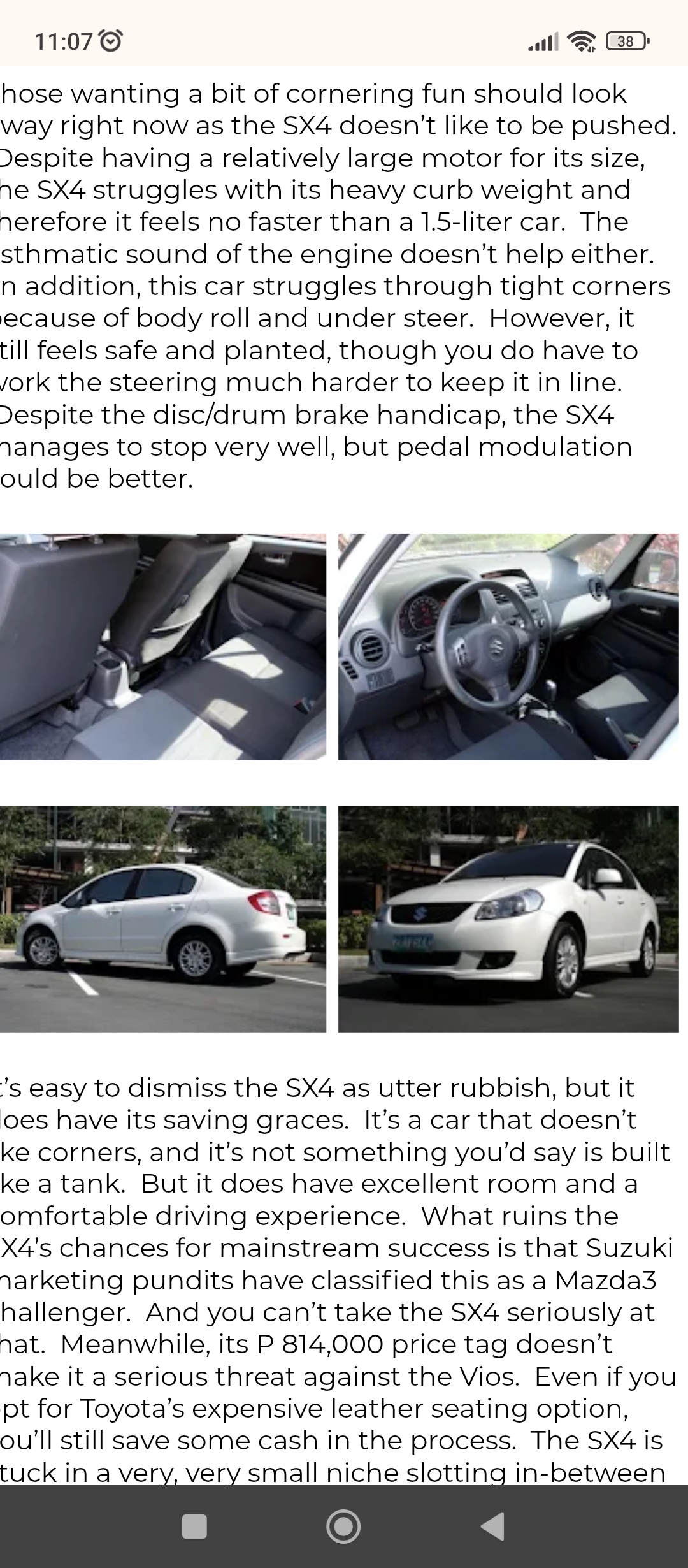 2009 Suzuki Sx4 for parts